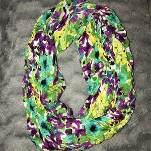 Aeropostale floral bright spring infinity scarf